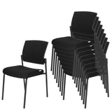 Chaises à quatre pieds empilables K9 V PRO en noir avec structure mince de hjh OFFICE