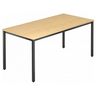 Bureau DORAN DQ16 D avec plateau couleur érable et pieds noirs de hjh OFFICE PRO