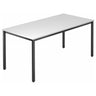 Bureau DORAN DQ16 D avec plateau blanc et piétement noir de hjh OFFICE PRO