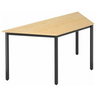 Bureau DORAN DQTR D avec plateau couleur érable et structure tubulaire carrée noire de hjh OFFICE PRO