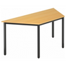 Bureau DORAN DQTR D avec plateau couleur hêtre et piètement tubulaire carré noir de hjh OFFICE PRO
