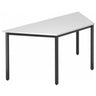 Bureau DORAN DQTR D avec plateau blanc et structure en tubes carrés noirs de hjh OFFICE PRO
