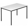 Bureau DORAN DR12 D avec plateau blanc et structure tubulaire noire de hjh OFFICE PRO