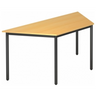 Bureau DORAN DRTR D avec plateau couleur hêtre et piètement tubulaire noir de hjh OFFICE PRO
