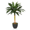 Plante artificielle DRACAENA I aux feuilles vertes dans un pot noir de hjh OFFICE