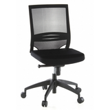 Siège de bureau de qualité professionnelle PORTO ECO noir avec dossier en maille et base à cinq roulettes de hjh OFFICE – vue à 360° (vue de face 20°)