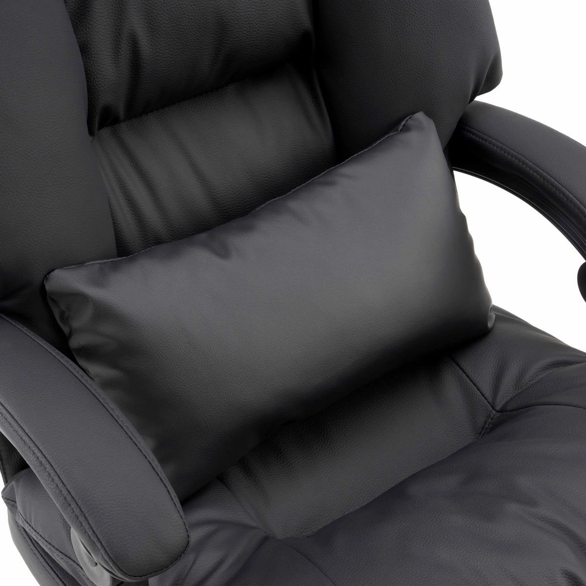 Coussin lombaire du siège de direction pour bureau à domicile Relax Legoro en similicuir noir de MyBuero