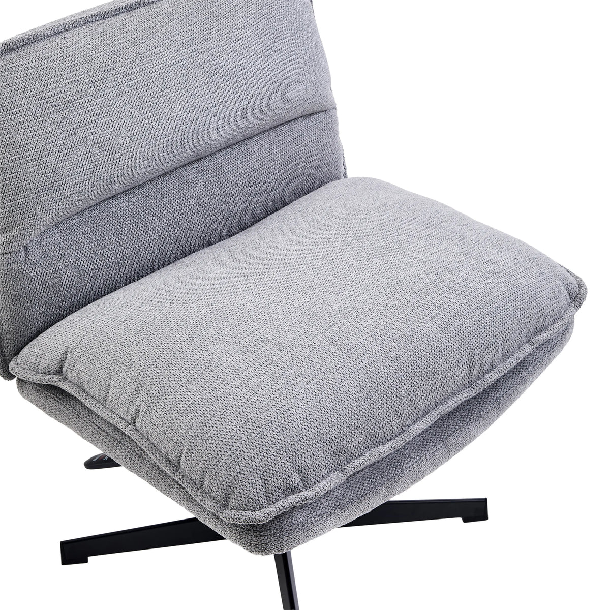 Assise et dossier du Fauteuil de salon Criss-Cross 20 en gris foncé de hjh LIVING