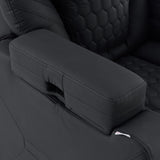 Accoudoir rembourré du Fauteuil de salon Game Sport RX en noir de hjh OFFICE