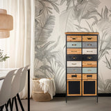 Commode CONTINENTO HIGH en différentes couleurs de bois et tons sombres avec cadre en métal de hjh LIVING