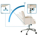 Hauteur d'assise réglable et inclinaison du dossier à 90 degrés du Siège de bureau à domicile SOLAO CORD de hjh OFFICE
