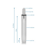 Dessin technique du vérin à gas GF-XXL avec une hauteur de 52-72 cm de hjh OFFICE
