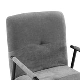 Revêtement en tissu gris du dossier et de l'accoudoir de la chaise rembourrée Lifea Flex de hjh LIVING
