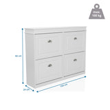 Dessin technique de l'Armoire à chaussures ESTHA 4 avec 104 × 82 cm et une charge maximale de 100 kg de hjh LIVING