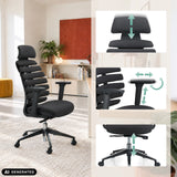 Fonctions réglables du siège de bureau de qualité professionnelle ERGO LINE II PRO de hjh OFFICE (image générée par IA)