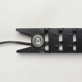 Chaîne porte-câbles verticale des Accessoires CKVL en noir avec élément de guidage et câble de hjh OFFICE PRO