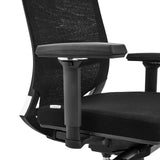 Accoudoir du siège de bureau de qualité professionnelle PORTO MAX HIGH I en noir avec dossier en maille et assise en tissu de hjh OFFICE