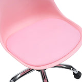 Assise rose du siège de bureau à domicile FANCY PRO avec pied en étoile en métal brillant de hjh OFFICE