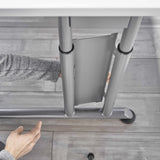 Graues Untergestell des höhenverstellbaren Schreibtisches ZENO 12 S von hjh OFFICE PRO