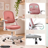 Chaise pivotante pour enfants Kiddy Smart Step rose avec repose-pieds et accoudoirs réglables de hjh OFFICE (image générée par IA)