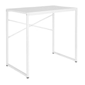 Bureau blanc EASY UP H I avec structure métallique simple et entretoises en croix de hjh OFFICE