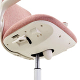 Dessous de l'assise avec levier de réglage et vérin à gaz de la chaise pivotante pour des enfants Swivelo en rose de hjh OFFICE