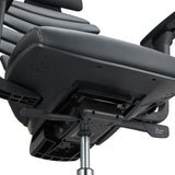 Dessous de l'assise avec levier de réglage du siège de bureau de qualité professionnelle ERGO LINE II PRO en noir de hjh OFFICE