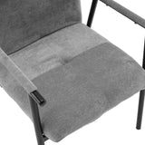 Revêtement en tissu gris de l'assise et du dossier de la chaise rembourrée Lifea Flex de hjh LIVING
