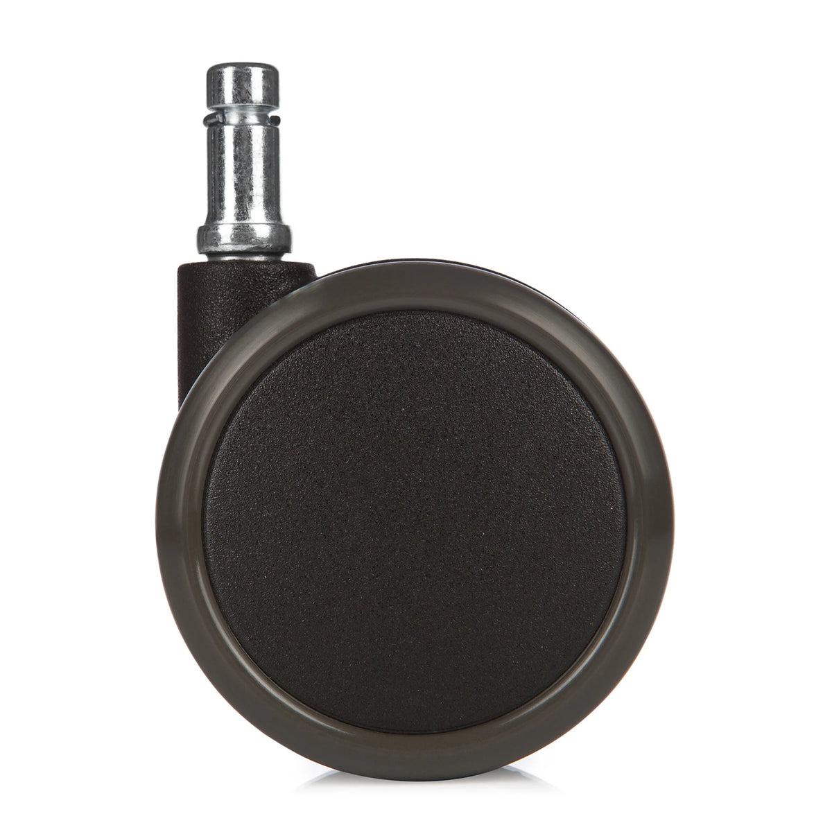 Schwarze Stuhlrolle 5x ROLO 10mm/65mm für Hartböden mit silberfarbenem Metallstift von hjh OFFICE