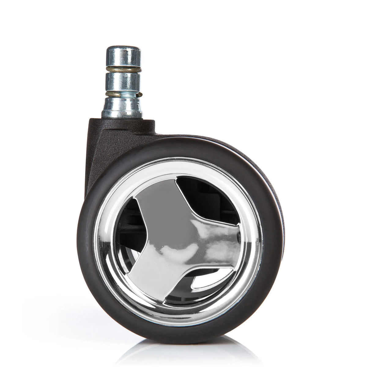 Roulettes 5x ROLO GAME No-Noise 11mm/60mm pour sols durs en chrome et noir de hjh OFFICE
