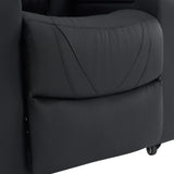 Accoudoir rembourré en cuir noir du fauteuil de salon Game Sport RX de hjh OFFICE