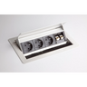 Accessoires ELDATA0 argentés avec trois prises et deux ports RJ45 de hjh OFFICE PRO
