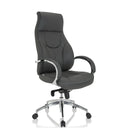 Siège de direction de qualité professionnelle ELEGANCE I gris avec accoudoirs en chrome brillant et pied en étoile de hjh OFFICE