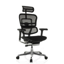 Siège de direction de luxe ERGOHUMAN GEN2 avec maille noire, appui-tête et étoile argentée de hjh OFFICE