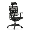 Siège de direction de luxe ERGOHUMAN SIGNATURE GEN2 avec revêtement en maille noire et appui-tête réglable de hjh OFFICE