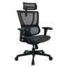 Siège de direction de luxe ERGOHUMAN SLIM ECO M GEN2 avec revêtement en maille noire et appui-tête réglable de hjh OFFICE