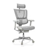 Siège de direction de luxe ERGOHUMAN SLIM G GEN2 avec revêtement en maille gris clair, appuie-tête et accoudoirs de hjh OFFICE