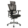 Siège de direction de luxe ERGOHUMAN SLIM GEN2 avec revêtement en maille noire et pied en étoile brillant de hjh OFFICE