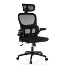 Siège de bureau à domicile ERGOMY FLEX noir avec dossier en maille et appui-tête de MyBuero