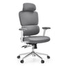 Siège de bureau de qualité professionnelle Ergomy WF 2 avec revêtement en tissu gris et cadre blanc de hjh OFFICE