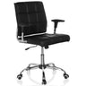 Siège de bureau à domicile ERNESTO avec revêtement en similicuir noir et pied en chrome de hjh OFFICE