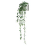 Plante artificielle verte EUCALYPTUS CLIMB aux feuilles retombantes dans un pot blanc de hjh OFFICE