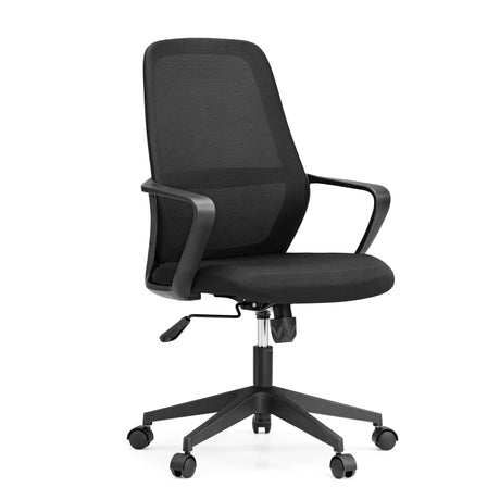Siège de bureau à domicile Explorer noir avec dossier en maille et accoudoirs de MyBuero
