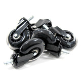 Roulettes 5x ROLO SKATE ST 11mm/75mm noir transparent pour sols durs de hjh OFFICE