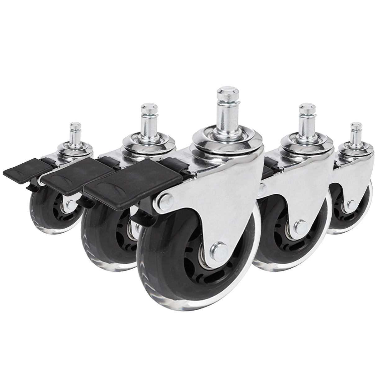 5x ROLO SKATE CT 11mm/75mm avec frein d'arrêt | Sols durs - Roulettes 