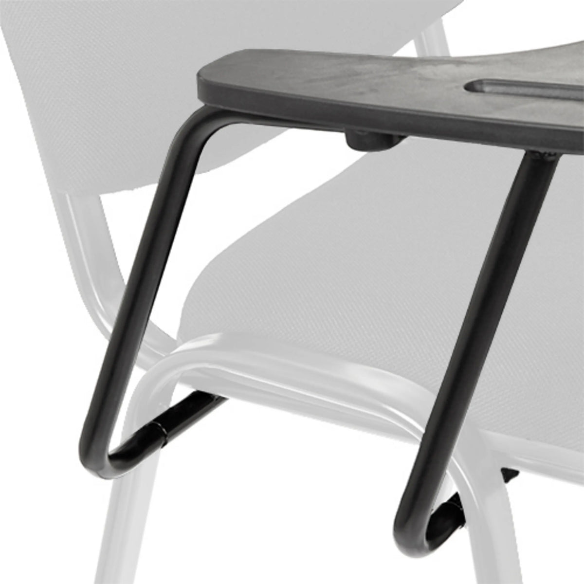 Tablette d'écriture de la chaise à quatre pieds TABLET XT 600 avec plateau et structure noirs de hjh OFFICE