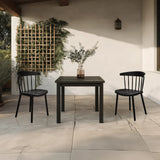 Deux chaises de salle à manger noires ARTIFO RIB avec un ensemble de table assorti de hjh LIVING