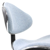 Rembourrage bleu clair du dossier de la chaise pivotante pour des enfants KIDDY GTI-3 avec bordure chromée brillante de hjh OFFICE