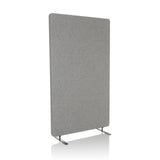 Cloison de séparation FLEXMIUT STAND gris clair avec deux pieds de support de hjh OFFICE – vue à 360° (vue de trois quarts avant 30°)