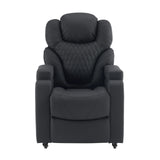 Fauteuil de salon Game Sport RX noir avec surpiqûres en nid d'abeille sur le dossier et roulettes de hjh OFFICE – vue à 360° (vue de face 0°)